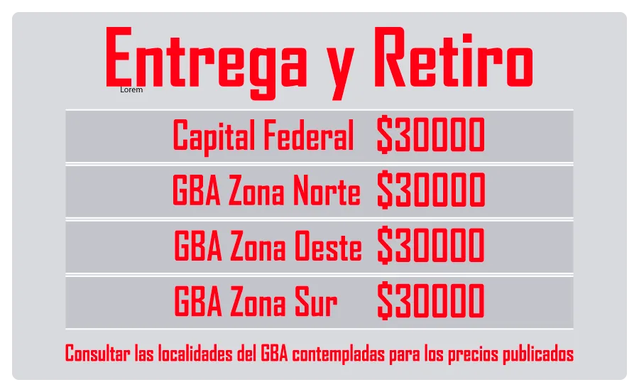 Realizamos entregas en Capital Federal y Gran Buenos Aires